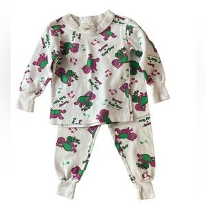 Vintage 90’s Barney PJ Set